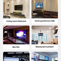 Téléviseur intelligent LED HDTV 32-50 pouces, Smart TV 4K UHD, cadre fin noir avec télécommande vocale pour la maison