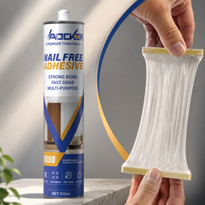 Adhésif polymère <span class=keywords><strong>MS</strong></span> ultra-résistant, imperméable, à usage général, à haute adhérence, colle liquide sans clou, colle sans clou - Product Image 1