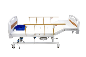 سرير مستشفى معدني منحني بالكامل للرعاية المنزلية مع مرحاض وحواجز قابلة للطي - الأكثر مبيعًا - Product Image 4