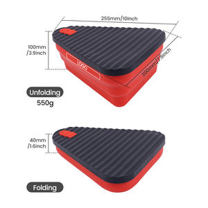 Custom LFGB Food Grade 25cm 28cm Large Foldable Luxury Thick Silicone Pizza Serving Dough Proofing Container and <b>Box</b> with Spacer - Product Image 2