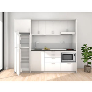 ชุดครัวสำเร็จรูปดีไซน์ใหม่ สำหรับอพาร์ทเมนต์ โรงแรม ครัวขนาดเล็กอเนกประสงค์ พร้อมตู้เย็น เตา และอ่างล้างจาน - Product Image 2