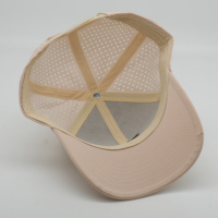 6-delige op maat gemaakte baseballcap met logo, gemaakt van waterdicht en ademend materiaal, sportieve golfcap met lasergesneden gaten