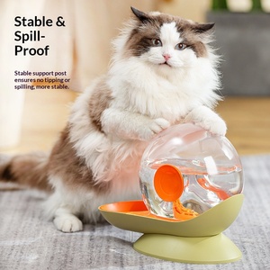 เครื่องให้น้ำทรงกลมแบบประหยัดพลังงานสำหรับสัตว์เลี้ยง แมว สุนัข และกระต่าย - ระบบกรองน้ำอัตโนมัติแบบไร้สายและไม่ใช้ไฟฟ้า - Product Image 1