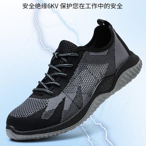 Zapatos de Seguridad para Hombre con Puntera de Acero, Antiaplastamiento, Antipinchazos, Antideslizantes, Ligeros, para la Industria de la Construcción, Color Gris, Corte Bajo, con Cordones - Product Image 2