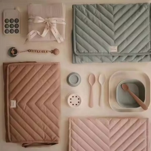 Sac à langer matelassé Station de change pour bébé Coton parfait Portable Maternité Maman Maman Tapis à langer pour bébé - Product Image 1