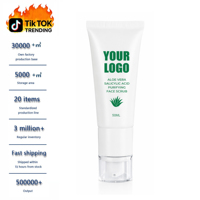OEM Aloe Vera Salicylic Acid Purifying Face Scrub 50g Mengelupas dengan Lembut Membersihkan Menghaluskan Mencerahkan Pembersihan Mendalam
