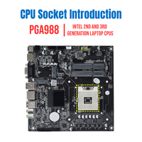 全新 HM65 薄型 Mini-ITX 主板支持 Intel 第二代和第三代笔记本电脑 CPU 2X DDR3 SO-DIMM NVME SSD SATA2.0 HM65 Mini-ITX 主板
