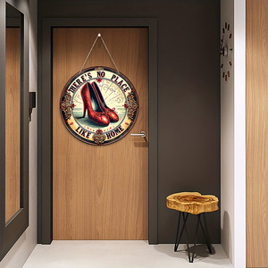 In-stock wooden decorative doorplates, high-heeled <b>shoe</b> pendants, party scene <b>decorations</b>, retro bar decorative crafts - Product Image 2
