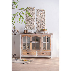 <span class=keywords><strong>Vitrina</strong></span> lateral de diseño <span class=keywords><strong>Vintage</strong></span>, muebles de estilo campestre hechos a mano, armario de vino, esquina de madera, porche con puerta de vidrio - Product Image 3