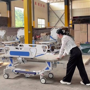 Tatsuichi Emergency <b>Trolley</b> Flatbed With Adjustable Height And Guardrails For Hospital Use - Product Image 2