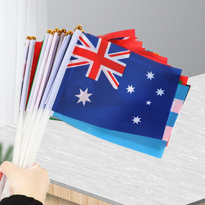 Mini Custom Printed Handheld National Polyester Waving Flags Custom Handheld Promotional Flags & Banners