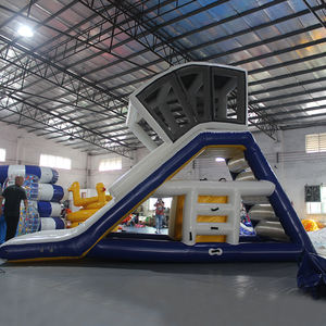 Tobogán acuático inflable flotante, equipo de Parque Acuático de muelles azules, PVC, comercial, personalizado, para exteriores - Product Image 3