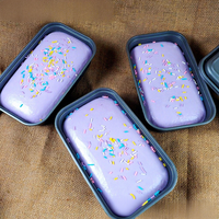 Jouet Squishy en forme de gâteau extra-doux à récupération lente, en boîte - Taro-Lait & Jouet anti-stress à presser en PU