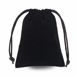 Vente en gros de sacs à poussière avec logo personnalisé pochette d'emballage pour collier pochette d'emballage pour bijoux en velours sac à cordon