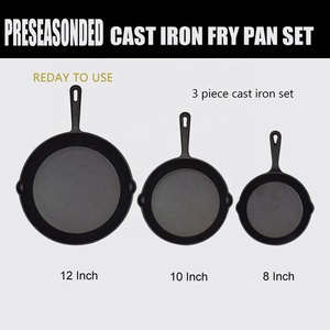 Utensilios de cocina seguros para horno, juego de sartenes antiadherentes para interiores y exteriores, 6, 8 y 10 pulgadas - Product Image 2