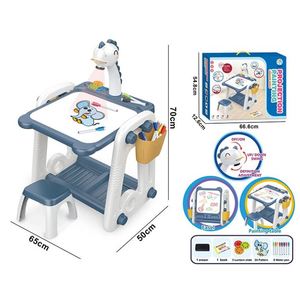 Chevalet d'art multifonctionnel 3-en-1 Zhorya : Table de projection, planche à dessin et chaise pour enfants - Product Image 6