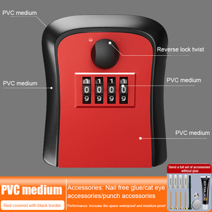 Ngoài trời không thấm nước 4-chữ số kết hợp <span class=keywords><strong>LockBox</strong></span> treo tường Key an toàn và hider thời tiết Key khóa xi lanh - Product Image 4