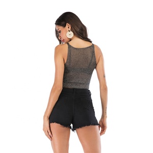 Amzn AE fb eb tiktok <span class=keywords><strong>Shein</strong></span> Dames <span class=keywords><strong>Sans</strong></span> Manches Sangle Croisée gilets <span class=keywords><strong>femme</strong></span> Col En V Ouvert Sexy Taille Main Tricot <span class=keywords><strong>Gilet</strong></span> - Product Image 2