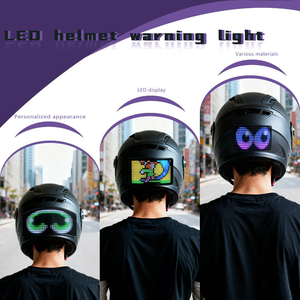 ไฟเตือนหมวกกันน็อคมอเตอร์ไซค์ LED สำหรับขับขี่กลางคืน DIY จอแสดงผล RGB LED สำหรับหมวกจักรยาน ไฟท้าย ควบคุมผ่านแอพ จอ LED แบบตั้งโปรแกรมได้ - Product Image 4