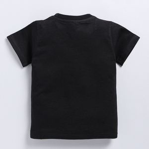 T-shirt en coton pur imprimé pour garçons, tissu doux et respirant, coupe confortable, motif de guitare élégant, vêtements décontractés pour tous les jours - Product Image 2