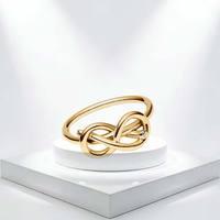 Bague à breloques DIY 2026 en argent 925 plaqué or, motif double boucle, amour torsadé, abeille, couronne de princesse, nœud, pour mariage et fête