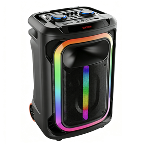 Altoparlante Portatile per Feste con Luci LED RGB, Karaoke da Esterno con Ruote e Maniglia Retrattile - Product Image 2