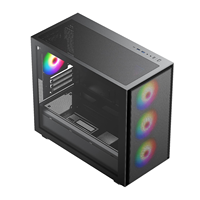 Nouvel arrivage de coque d'ordinateur de jeu de bureau Hd Usb3.0 MATX avec design en grain de bois pour ordinateur de bureau