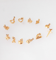 Collier personnalisé en acier inoxydable doré avec pendentifs étoile, cœur, lune, avion, ours en peluche, chaîne maille forçat, bijoux pour femme, vente en gros, OEM