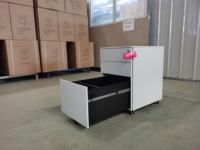 Meuble de rangement mobile en acier à 3 tiroirs et 4 roues, moderne et économique, pour bureau, sous le bureau, OEM