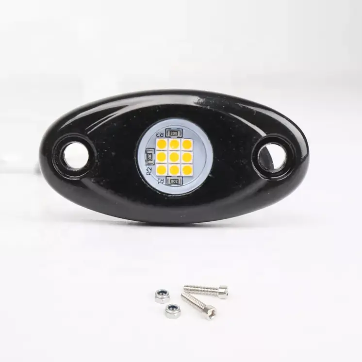 Ovovs luz de pedra led para caminhão, acessórios para carro 2 "9w, cor branca pura, azul âmbar, off-road, para baixo do carro