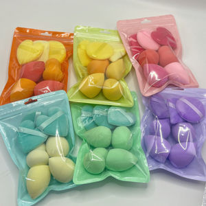 Vente directe d'usine, lot de 7 éponges à maquillage <span class=keywords><strong>pas</strong></span> <span class=keywords><strong>cher</strong></span>, éponge douce pour poudre, œuf de beauté, coffret cadeau, outils cosmétiques, éponge à maquillage pour le visage - Product Image 1