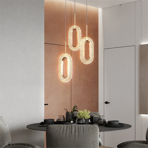โคมไฟเพดานดีไซน์คริสตัลรูปวงรี Binchi Lighting สำหรับห้องนอน ห้องนั่งเล่น - Product Image 4