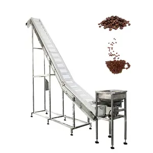 厂家供应专业倾斜食品输送机咖啡豆输送带