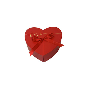 Caja de regalo de flor en forma de corazón, caja <span class=keywords><strong>feliz</strong></span> doble con lazo - Product Image 2