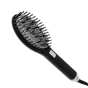Electric Hair Straightener Comb With Tourmaline Ceramic Plates For Dry And Wet Hair Styling 3-5 Minutes Fast Heating Wired - Product Image 2