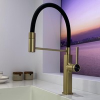 Robinet rotatif universel en laiton de conception moderne Mélangeur flexible pour évier avec mousseur d'eau anti-éclaboussures pour hôtels