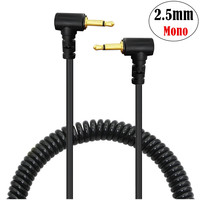Câble adaptateur TRS mâle-mâle personnalisé OEM de 2,5 mm avec gaine en PVC et blindage tressé pour microphone et haut-parleur