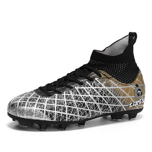 <span class=keywords><strong>Scarpe</strong></span> <span class=keywords><strong>da</strong></span> <span class=keywords><strong>Calcio</strong></span> Alte Unisex per Studenti, Bicolore, con Tacchetti AG per Erba Sintetica, Taglie Grandi 46 47 48, per Competizione e Allenamento - Product Image 3