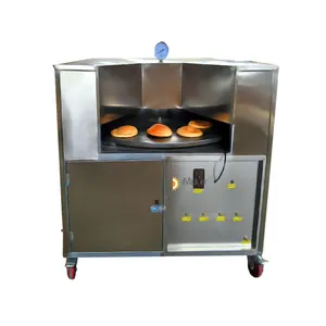 Tebal Pelat Logam Gas Pemanas Keripik Jagung Tortilla Hangat Oven Roti Naan Roti Rotary Oven