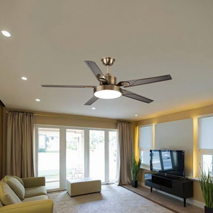 <span class=keywords><strong>Ventilador</strong></span> de Techo LED con Luz, Diseño Clásico Vintage, Color Bronce Brillante, 5 Aspas Metálicas, para Decoración y Ventilación del Comedor, Nuevo 2025 - Product Image 3