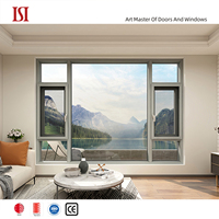 Top marque Commercial extérieur fenêtres à battants haut de gamme en aluminium balançoire en verre ouvert moustiquaire moderne persienne rideau pour hôtels