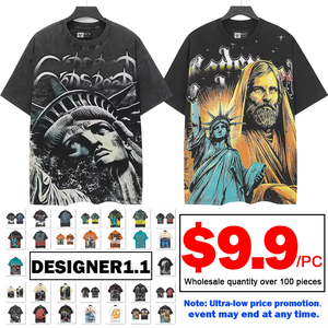 Camisetas Religiosas de Algodón de 300G al por Mayor para Hombre - Camisetas Transpirables para Fiestas de Verano, Diseño Personalizable de Alta Calidad - Product Image 1