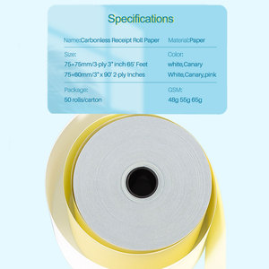 Papel Autocopiativo de 2 y 3 Capas para Facturas, Recibos, Pedidos, Cheques, Rollos de Copia Duplicada para Minoristas, Negocios, Bancos y Restaurantes - Product Image 6