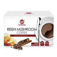 Reishi 커피 버섯 유기 분말 섬유 보충 블랙 인스턴트 커피