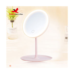 Espejo Cosmético LED de Escritorio con Iluminación LED de Tres Colores Ajustable, Redondo y con Aumento, Precio Bajo por Compra al por Mayor - Product Image 4