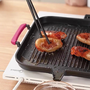 Home Grill Pan Rectangular Non-Stick Portable Electric Korean Style Outdoor Double-Handled Griddle For Indoor Outdoor Cooking - Product Image 1