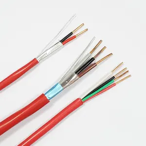 Cavo di allarme antincendio elencato UL Riser FPLR 2C 16AWG 1.5 mm2 conduttore di rame solido/intrecciato cavo di rivestimento in PVC schermato ignifugo