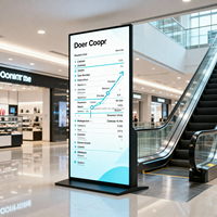 Afficheur numérique interactif grand format, écran tactile sur pied, kiosque d'affichage numérique pour affiches publicitaires