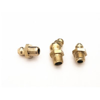 Conectores de Grasa de Cobre Estilo Imperial: Boquillas Rectas y Curvas, Copas de Aceite, Conexión Macho, Cabeza Hexagonal, Rosca NPT 1/16" 1/4" 3/8"