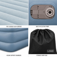 Lit gonflable portable Bestway de différentes tailles, pour l'intérieur et le camping en extérieur, avec pompe intégrée